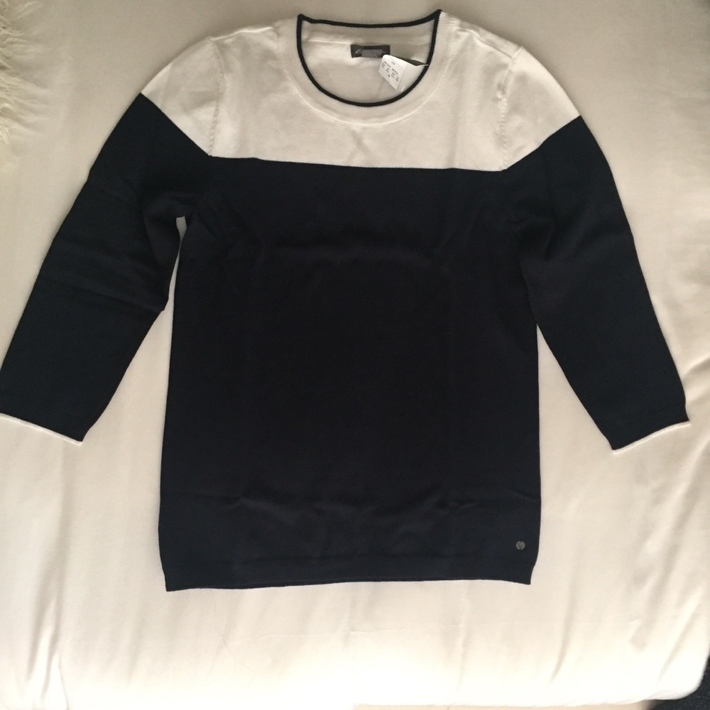 Color-blocked Cotton Sweater